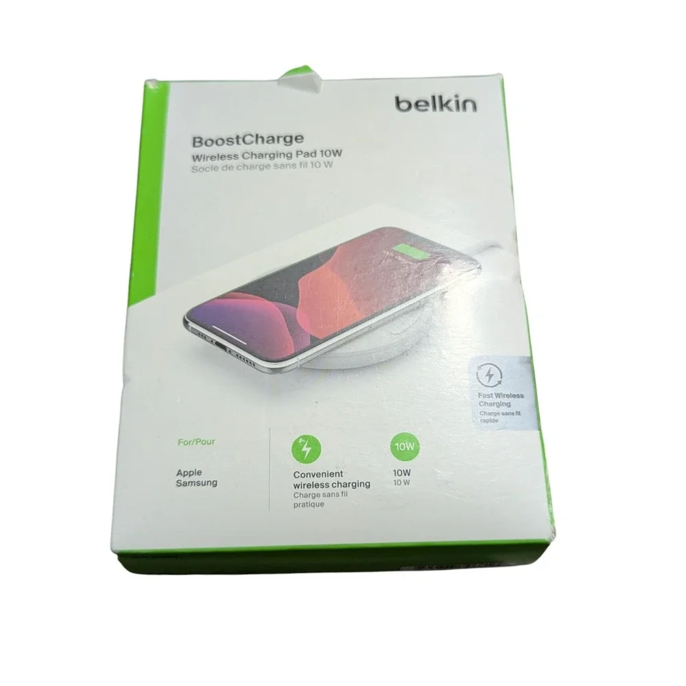 Ab. Belkin Boost‎ Charge 10W Wireless Charging Pad, Non Slip Grip- White